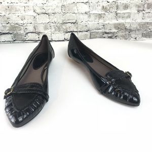 ❤️sold❤️Zara Black Patent Leather Pointy Toe Flats